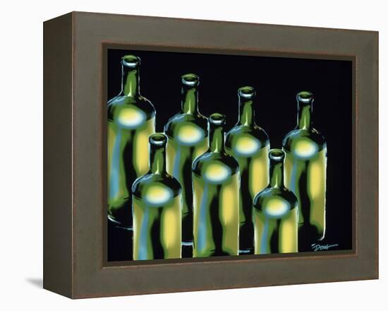 Wine Bottles-Diana Ong-Framed Premier Image Canvas