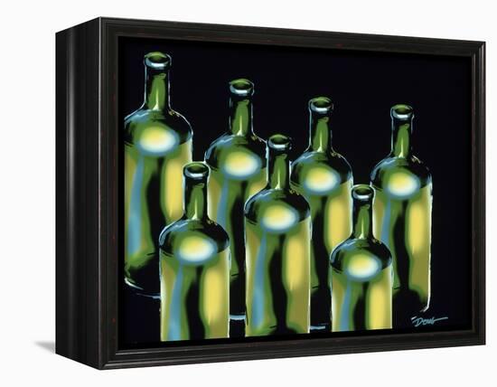Wine Bottles-Diana Ong-Framed Premier Image Canvas