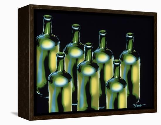 Wine Bottles-Diana Ong-Framed Premier Image Canvas