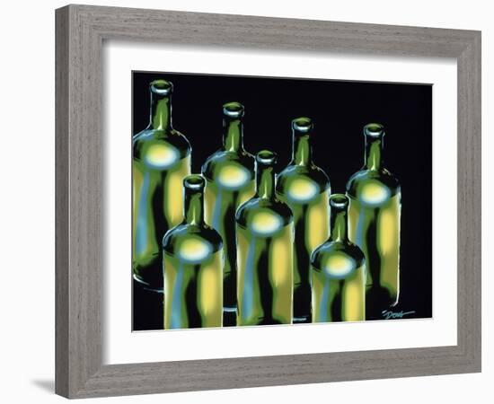 Wine Bottles-Diana Ong-Framed Giclee Print