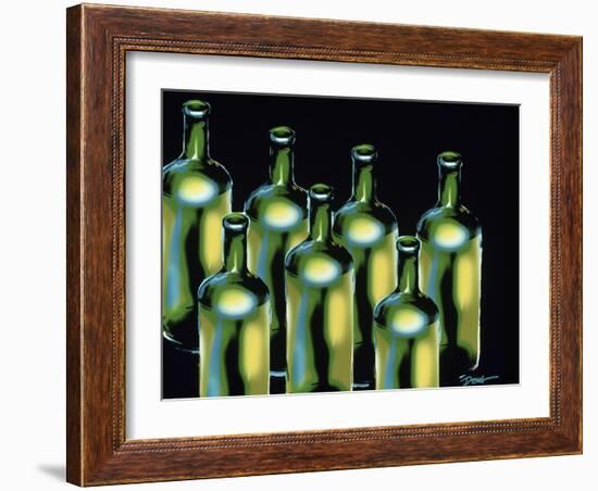 Wine Bottles-Diana Ong-Framed Giclee Print