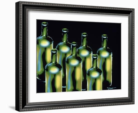 Wine Bottles-Diana Ong-Framed Giclee Print