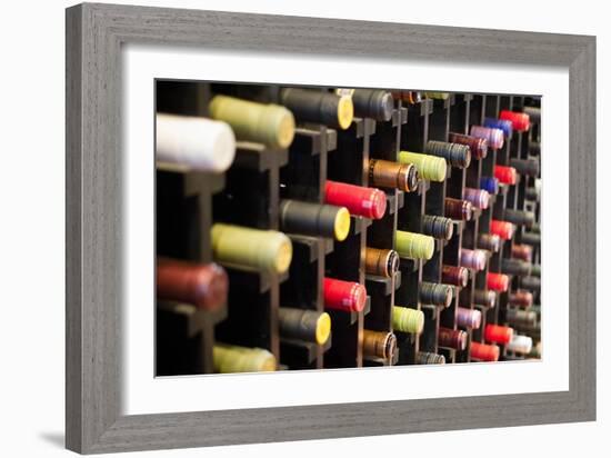 Wine Bottles-Lantern Press-Framed Art Print