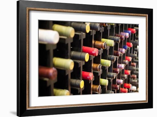 Wine Bottles-Lantern Press-Framed Art Print