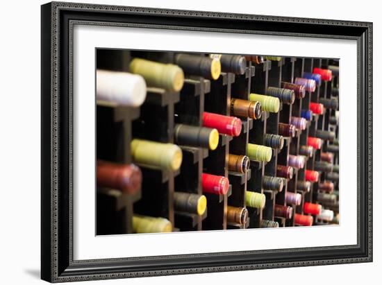 Wine Bottles-Lantern Press-Framed Art Print