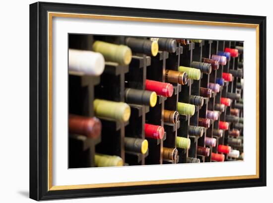 Wine Bottles-Lantern Press-Framed Art Print