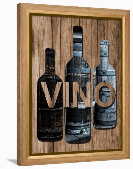 Wine Cellar 1-Sheldon Lewis-Framed Stretched Canvas