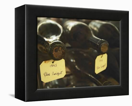 Wine Cellar and Bottles of Clos De Vougeot, France-Per Karlsson-Framed Premier Image Canvas