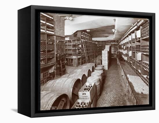 Wine Cellar at the Hotel Knickerbocker, 1906-Byron Company-Framed Premier Image Canvas