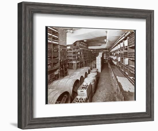 Wine Cellar at the Hotel Knickerbocker, 1906-Byron Company-Framed Giclee Print