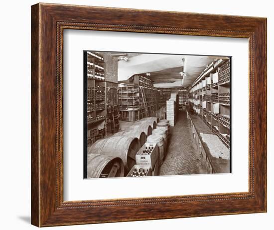 Wine Cellar at the Hotel Knickerbocker, 1906-Byron Company-Framed Giclee Print