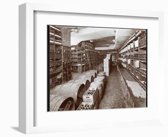 Wine Cellar at the Hotel Knickerbocker, 1906-Byron Company-Framed Giclee Print