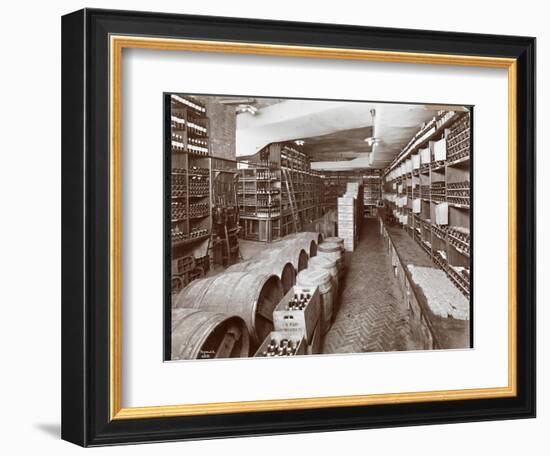 Wine Cellar at the Hotel Knickerbocker, 1906-Byron Company-Framed Giclee Print