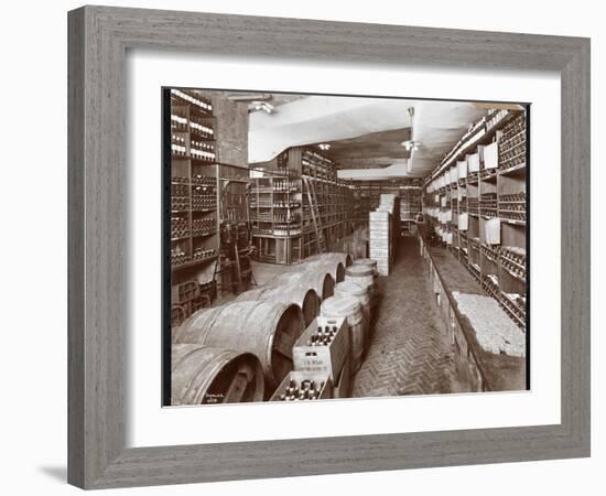 Wine Cellar at the Hotel Knickerbocker, 1906-Byron Company-Framed Giclee Print