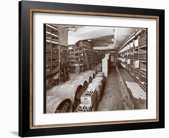 Wine Cellar at the Hotel Knickerbocker, 1906-Byron Company-Framed Giclee Print