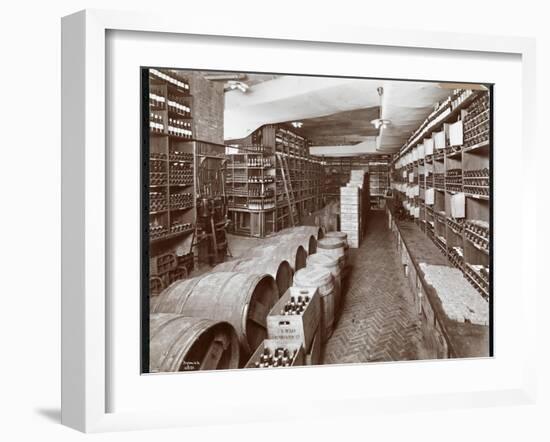 Wine Cellar at the Hotel Knickerbocker, 1906-Byron Company-Framed Giclee Print