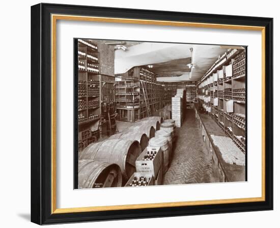 Wine Cellar at the Hotel Knickerbocker, 1906-Byron Company-Framed Giclee Print