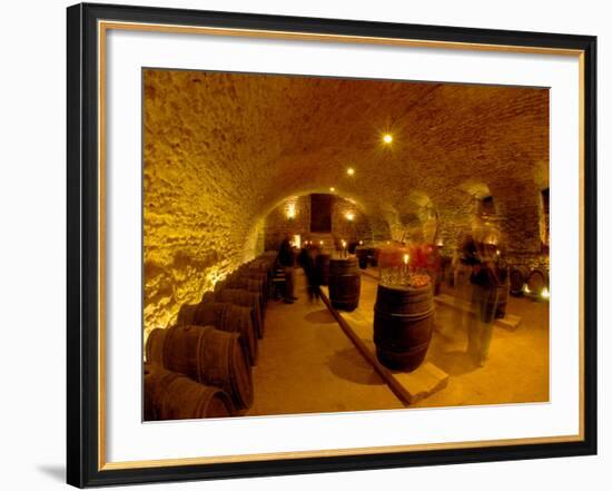 Wine Cellar of Chateau de Pierreclos, Burgundy, France-Lisa S. Engelbrecht-Framed Photographic Print