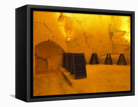 Wine Cellar, Old Chalk Quarry, Champagne Ruinart, Reims, Marne, Ardennes, France-Per Karlsson-Framed Premier Image Canvas