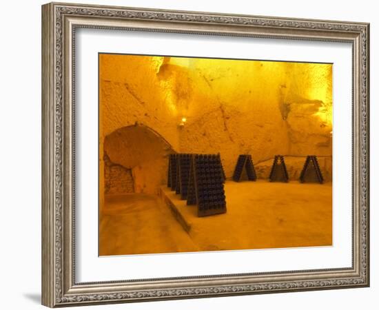 Wine Cellar, Old Chalk Quarry, Champagne Ruinart, Reims, Marne, Ardennes, France-Per Karlsson-Framed Photographic Print