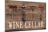 Wine Cellar Reclaimed Wood Sign-Anastasia Ricci-Mounted Art Print