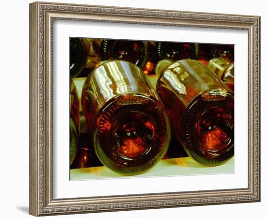 Wine Cellar with Tunnels of Wooden Barrels and Tokaj Wine, Royal Tokaji Wine Company, Mad, Hungary-Per Karlsson-Framed Photographic Print