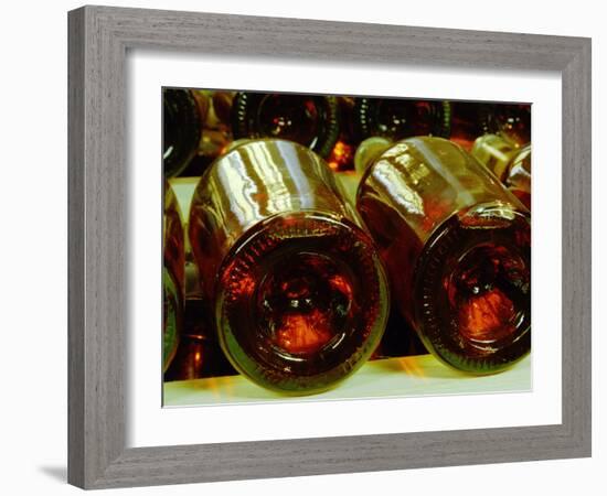 Wine Cellar with Tunnels of Wooden Barrels and Tokaj Wine, Royal Tokaji Wine Company, Mad, Hungary-Per Karlsson-Framed Photographic Print