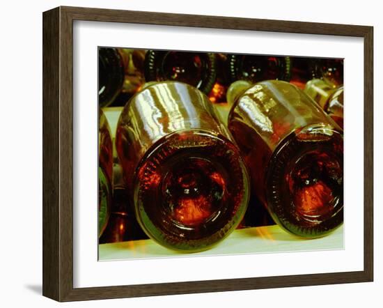 Wine Cellar with Tunnels of Wooden Barrels and Tokaj Wine, Royal Tokaji Wine Company, Mad, Hungary-Per Karlsson-Framed Photographic Print