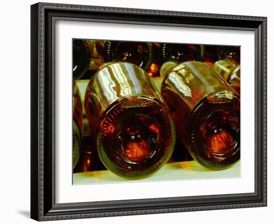 Wine Cellar with Tunnels of Wooden Barrels and Tokaj Wine, Royal Tokaji Wine Company, Mad, Hungary-Per Karlsson-Framed Photographic Print