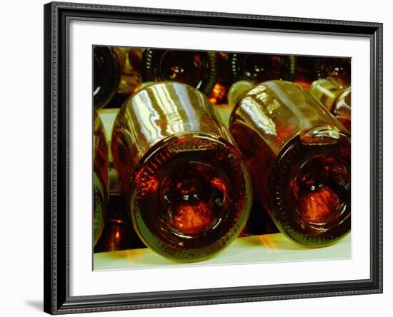 Wine Cellar with Tunnels of Wooden Barrels and Tokaj Wine, Royal Tokaji Wine Company, Mad, Hungary-Per Karlsson-Framed Photographic Print