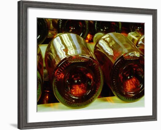 Wine Cellar with Tunnels of Wooden Barrels and Tokaj Wine, Royal Tokaji Wine Company, Mad, Hungary-Per Karlsson-Framed Photographic Print