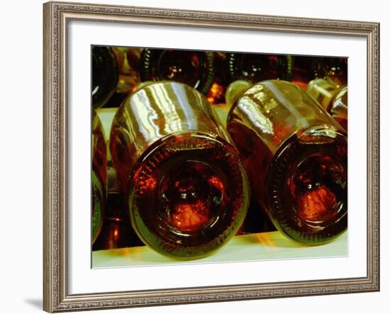 Wine Cellar with Tunnels of Wooden Barrels and Tokaj Wine, Royal Tokaji Wine Company, Mad, Hungary-Per Karlsson-Framed Photographic Print