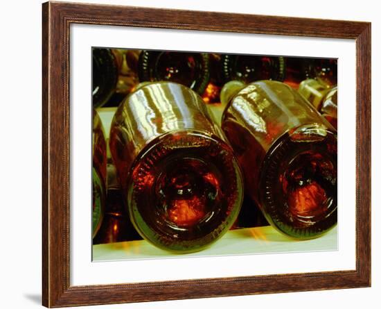 Wine Cellar with Tunnels of Wooden Barrels and Tokaj Wine, Royal Tokaji Wine Company, Mad, Hungary-Per Karlsson-Framed Photographic Print