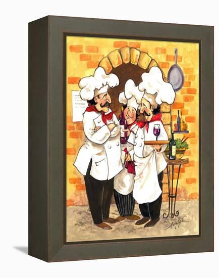 Wine Chefs-Jerianne Van Dijk-Framed Stretched Canvas