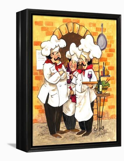 Wine Chefs-Jerianne Van Dijk-Framed Stretched Canvas