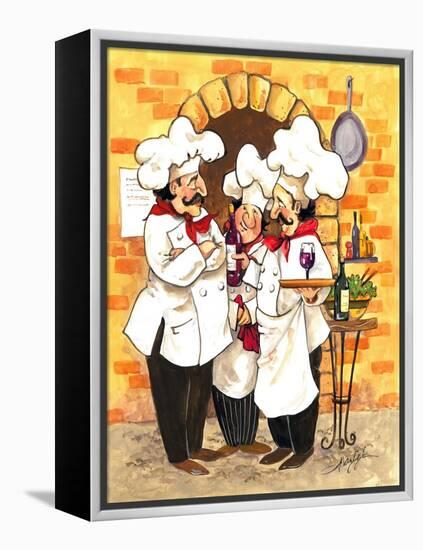 Wine Chefs-Jerianne Van Dijk-Framed Stretched Canvas