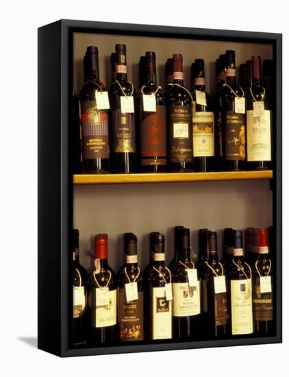 Wine Display, Pienza, Tuscany, Italy-Merrill Images-Framed Premier Image Canvas
