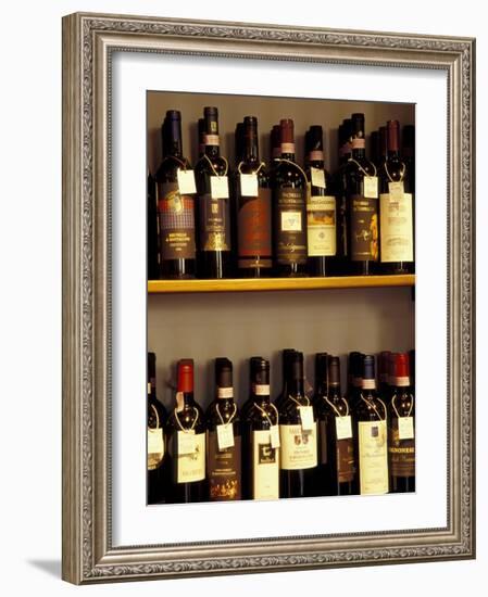 Wine Display, Pienza, Tuscany, Italy-Merrill Images-Framed Photographic Print