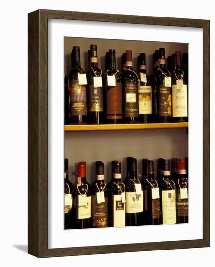 Wine Display, Pienza, Tuscany, Italy-Merrill Images-Framed Photographic Print