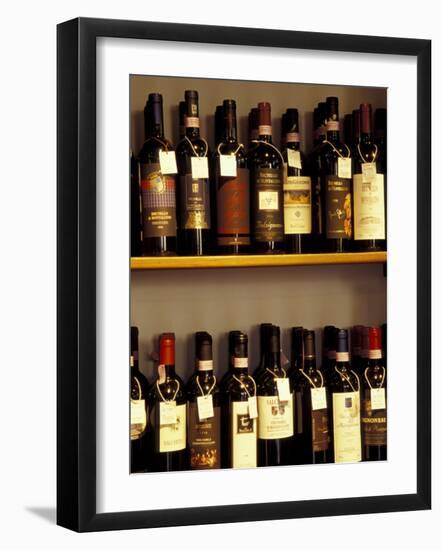 Wine Display, Pienza, Tuscany, Italy-Merrill Images-Framed Photographic Print