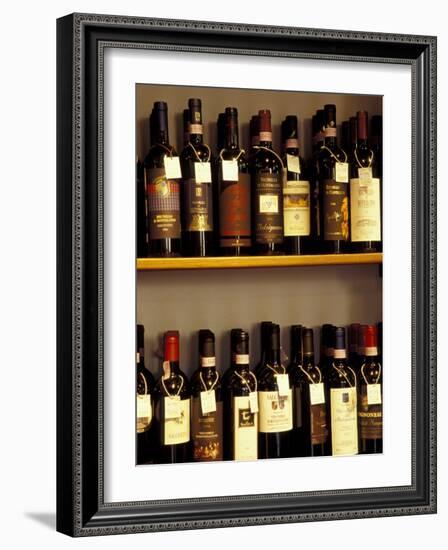 Wine Display, Pienza, Tuscany, Italy-Merrill Images-Framed Photographic Print