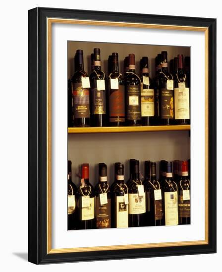 Wine Display, Pienza, Tuscany, Italy-Merrill Images-Framed Photographic Print