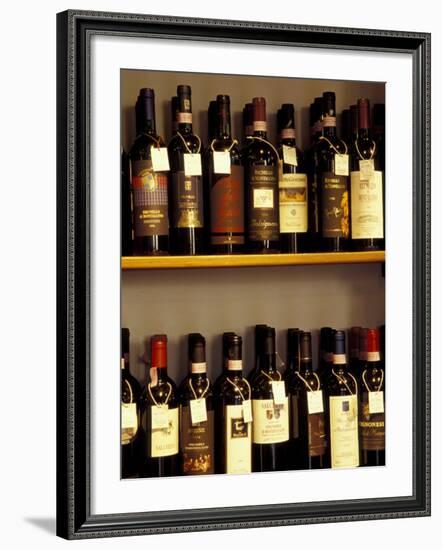 Wine Display, Pienza, Tuscany, Italy-Merrill Images-Framed Photographic Print