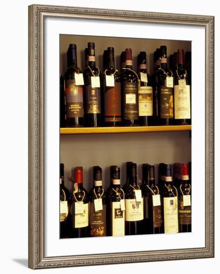 Wine Display, Pienza, Tuscany, Italy-Merrill Images-Framed Photographic Print