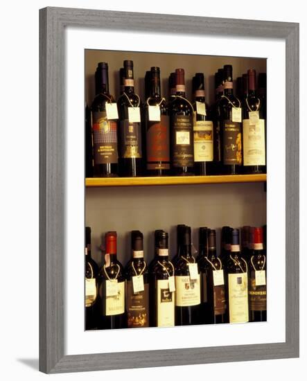 Wine Display, Pienza, Tuscany, Italy-Merrill Images-Framed Photographic Print