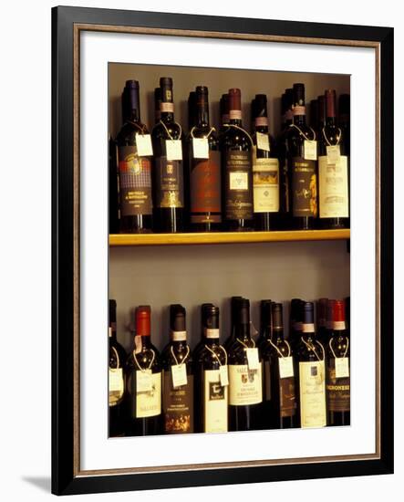 Wine Display, Pienza, Tuscany, Italy-Merrill Images-Framed Photographic Print