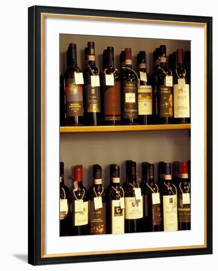 Wine Display, Pienza, Tuscany, Italy-Merrill Images-Framed Photographic Print