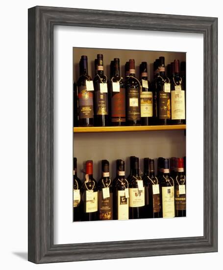 Wine Display, Pienza, Tuscany, Italy-Merrill Images-Framed Photographic Print