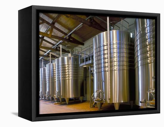 Wine Fermentation Tanks, Chateau Comtesse De Lalande, Pauillac, Gironde, France-Michael Busselle-Framed Premier Image Canvas