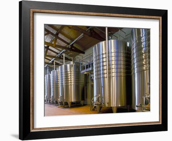 Wine Fermentation Tanks, Chateau Comtesse De Lalande, Pauillac, Gironde, France-Michael Busselle-Framed Photographic Print